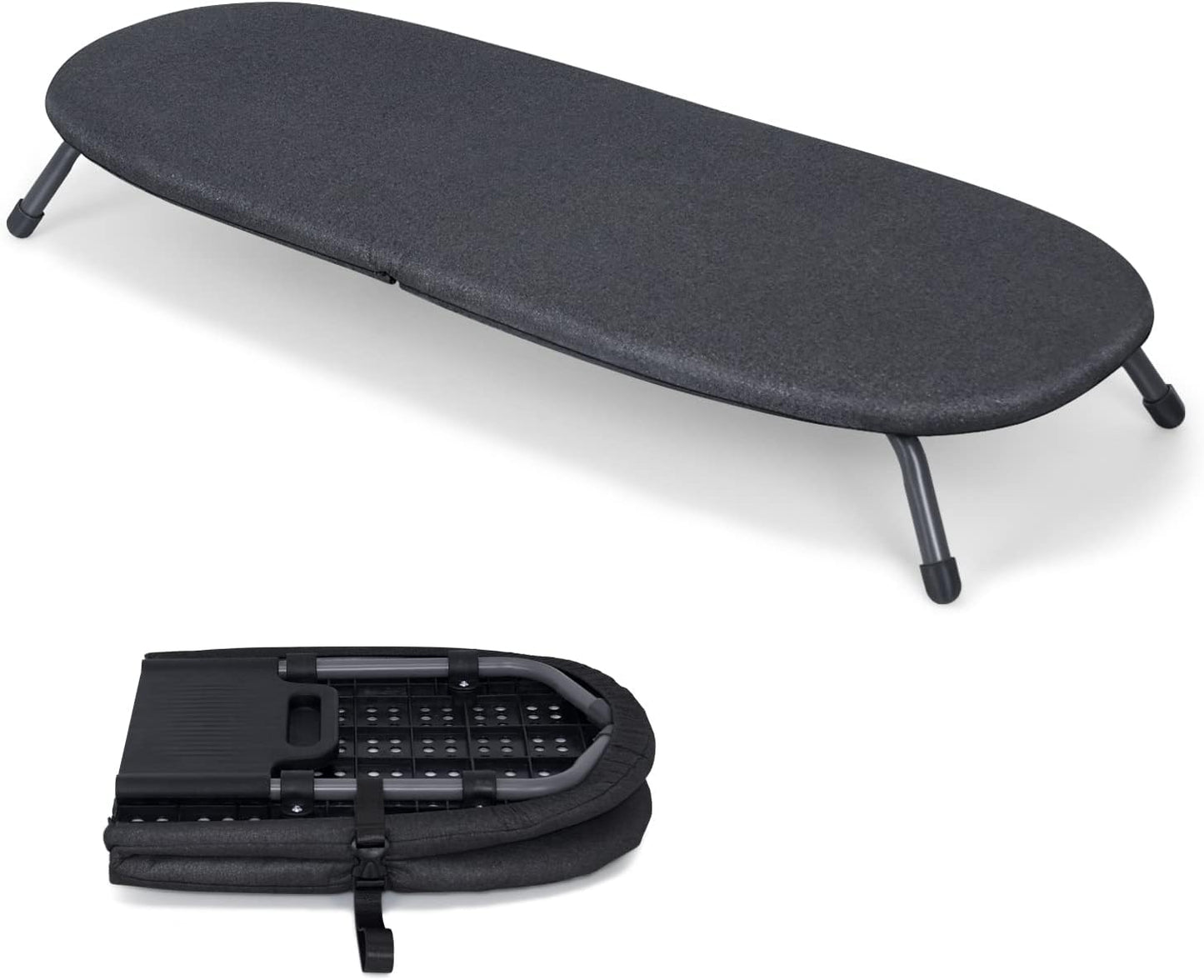 12" x 32" Foldable Tabletop Ironing Board with Thick Felt Padding and Heat-Resistant Cover, Convenient Hanging Rope