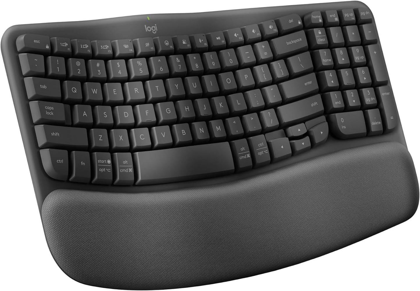 Wireless Ergonomic Keyboard and M550 L Wireless Mouse Combo - Bluetooth and Logi Bolt Compatible, Multi-OS Support