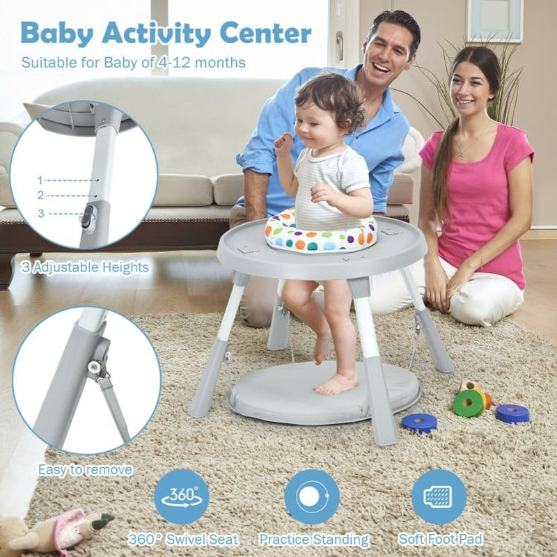 6-in-1 Adjustable Height Baby High Chair and Activity Center