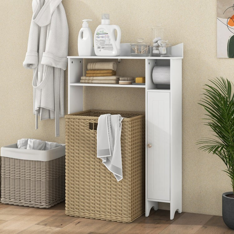 Over-the-Toilet Storage Cabinet with Integrated Toilet Paper Holder