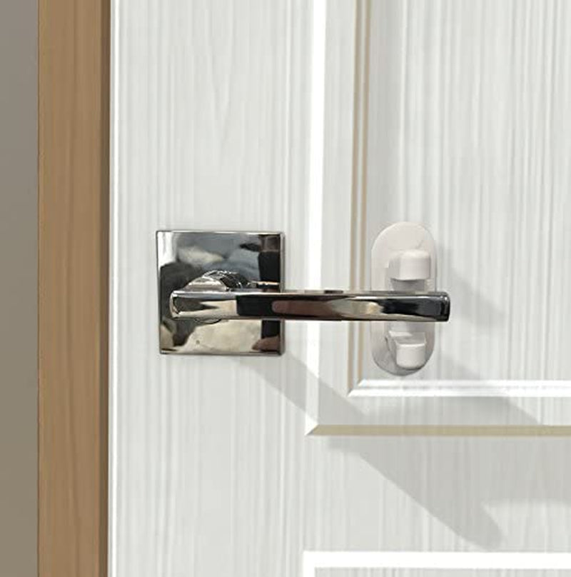 Child Safety Door Lever Lock (2 Pack) with 3M Adhesive for Secure Door and Handle Protection