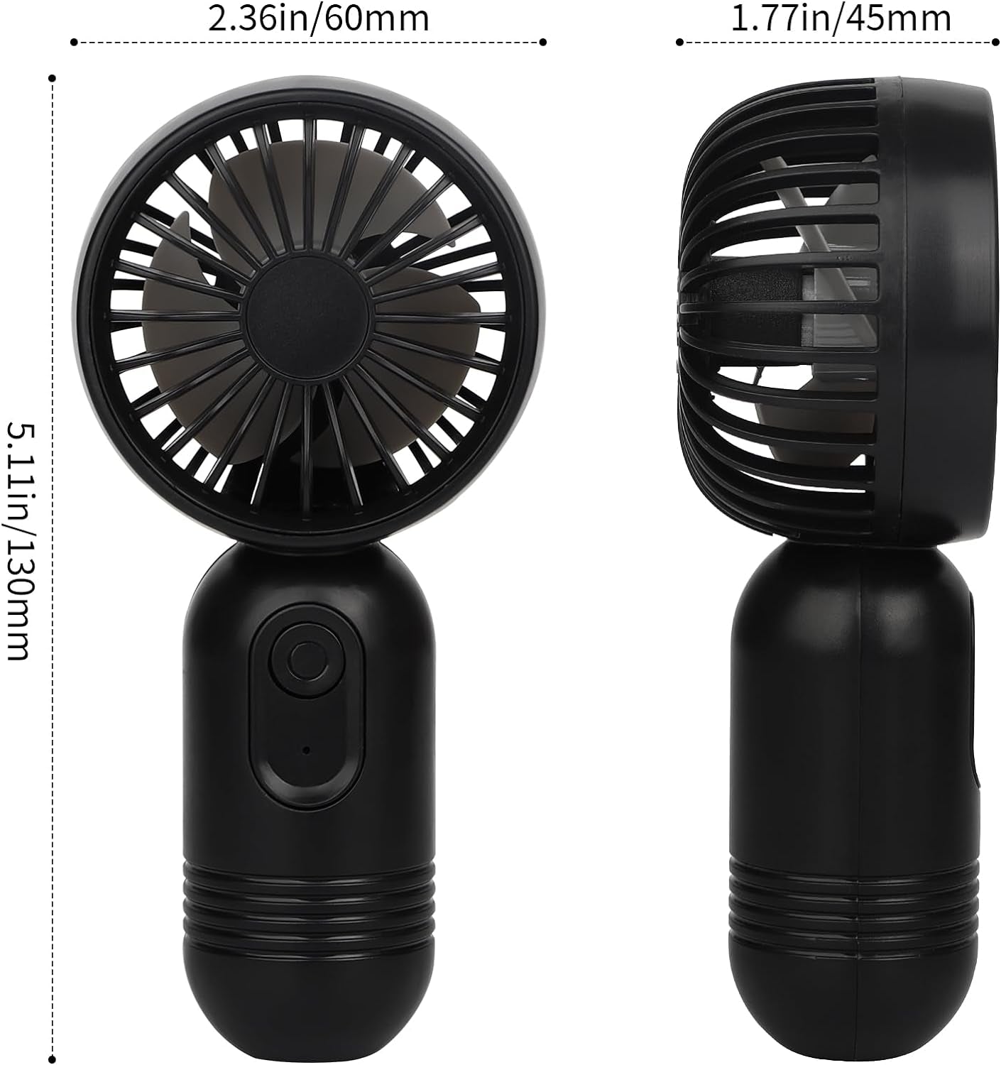 Mini Portable Handheld Fan - 3-Pack USB Rechargeable Personal Fans, Lightweight Battery-Operated Makeup/Pocket Fans with 3 Speed Settings