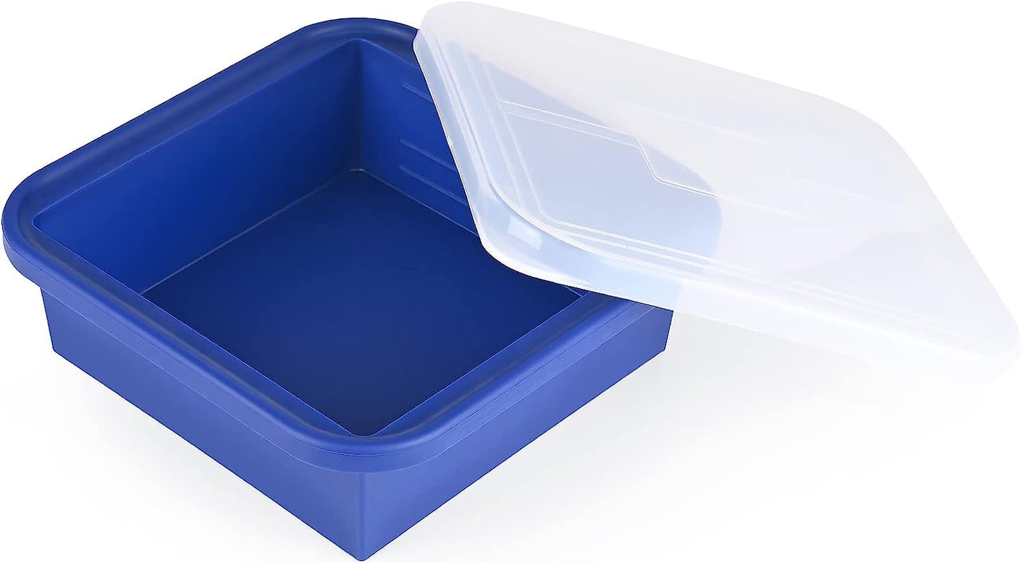 Silicone Freezer Tray with Lids,1-Cup Portion Molds for Easy Food Storage, 2 Sets