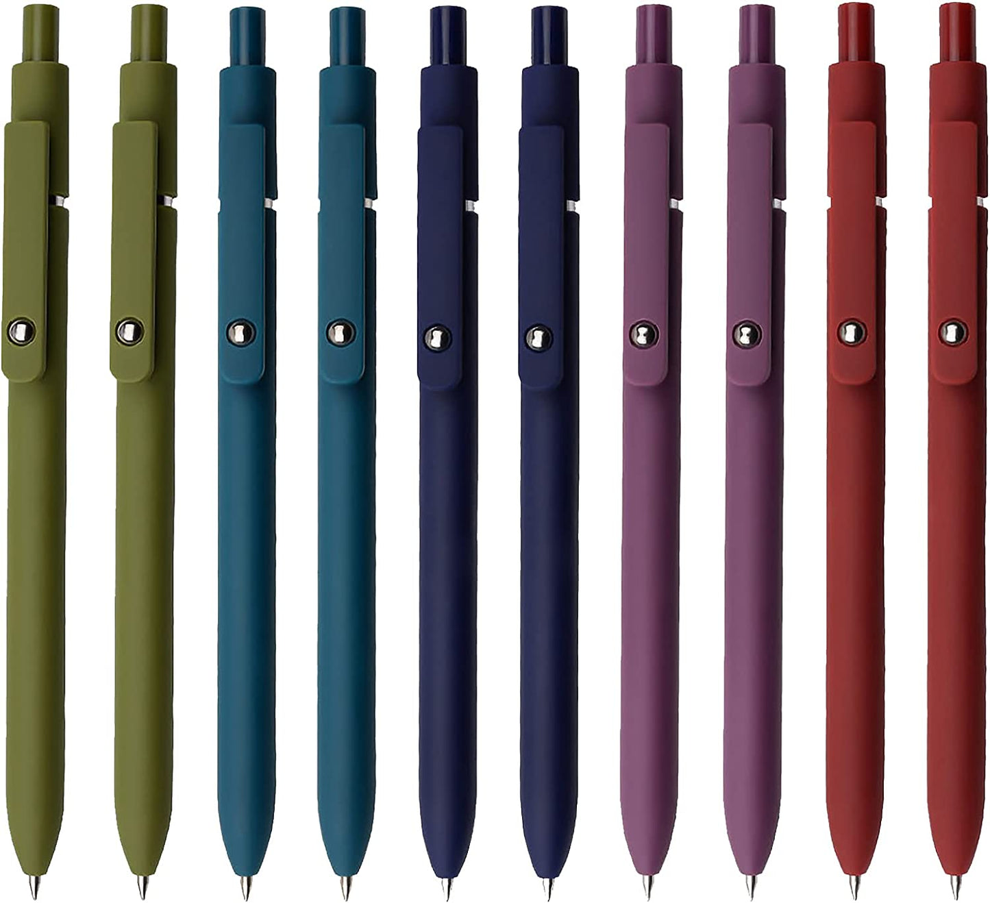 High-End 0.5mm Japanese Black Ink Gel Pens - Set of 5 Fine Point Retractable Writing Instruments for Journaling and Note Taking
