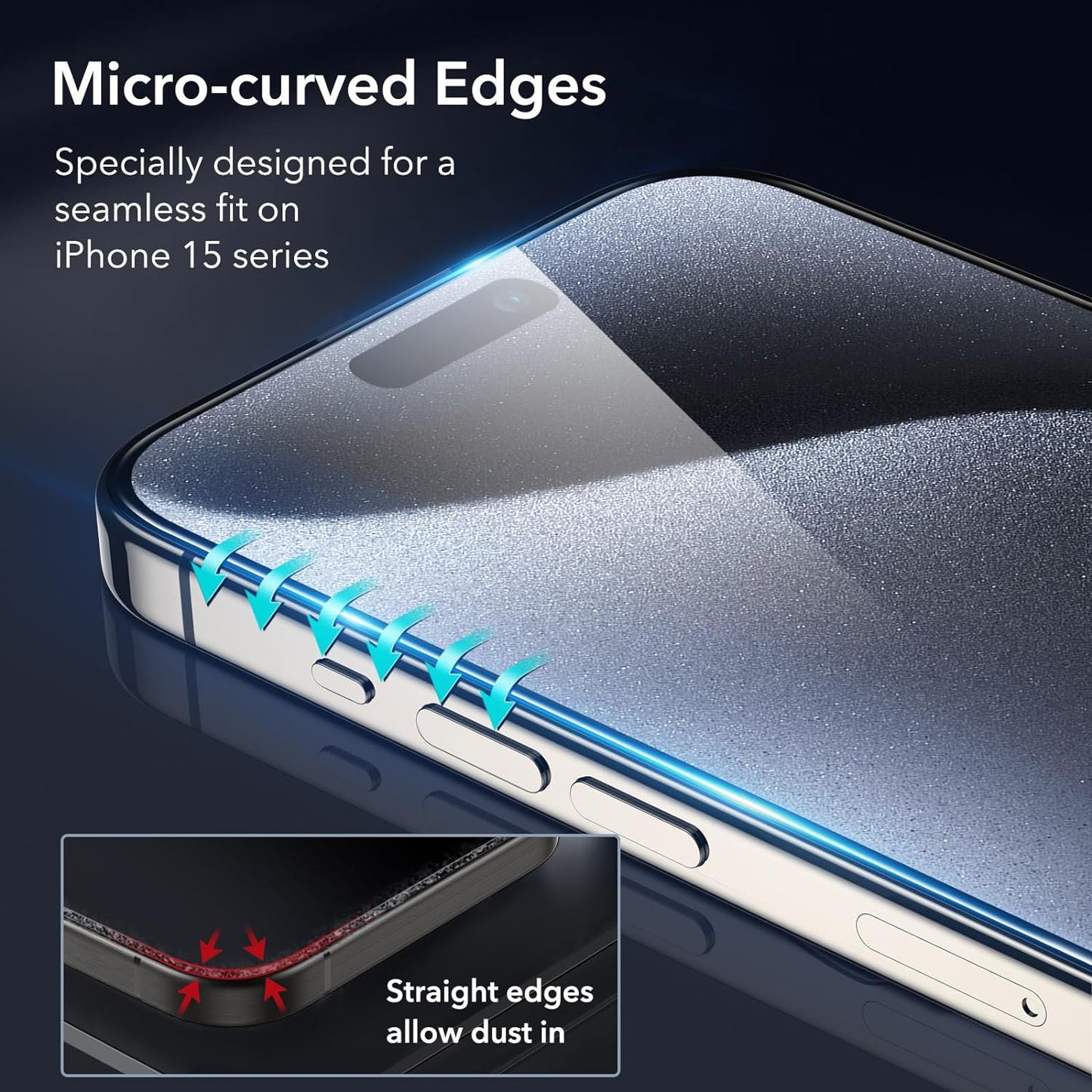 3+1 Pack Ultra-Tough Tempered Glass Screen Protector Set for iPhone - Black Edge and Flawless Fit Tray, 1 Individual Camera Lens Protector