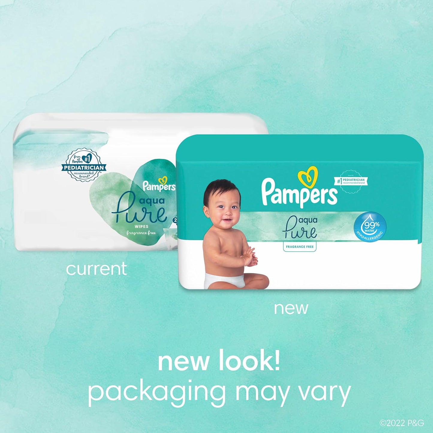 Aqua Pure Sensitive Baby Wipes 6X Pop-Top 336 Count