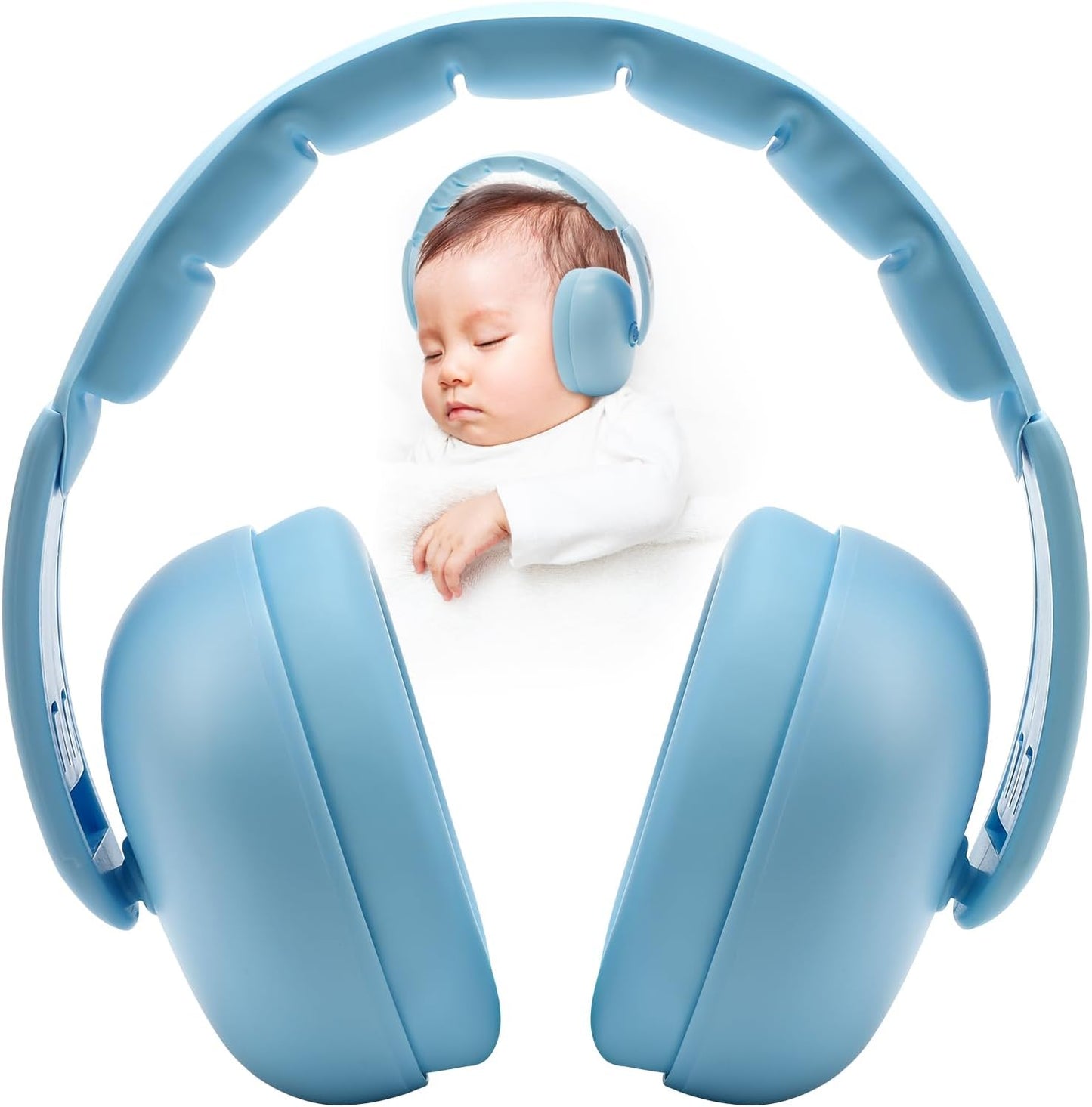 Upgraded Baby-Friendly Noise Cancelling Ear Muffs - Adjustable Headphones for Infants (0-3 Years) - Essential Travel Ear Protection