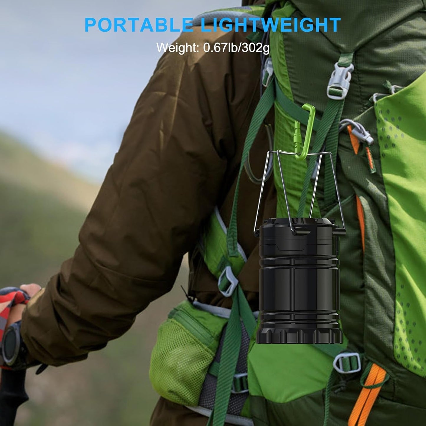 LED Camping Lantern - Portable High-Intensity Outdoor Emergency Light with 12 AA Batteries - Camping, Hiking, Fishing, and Emergency Situations