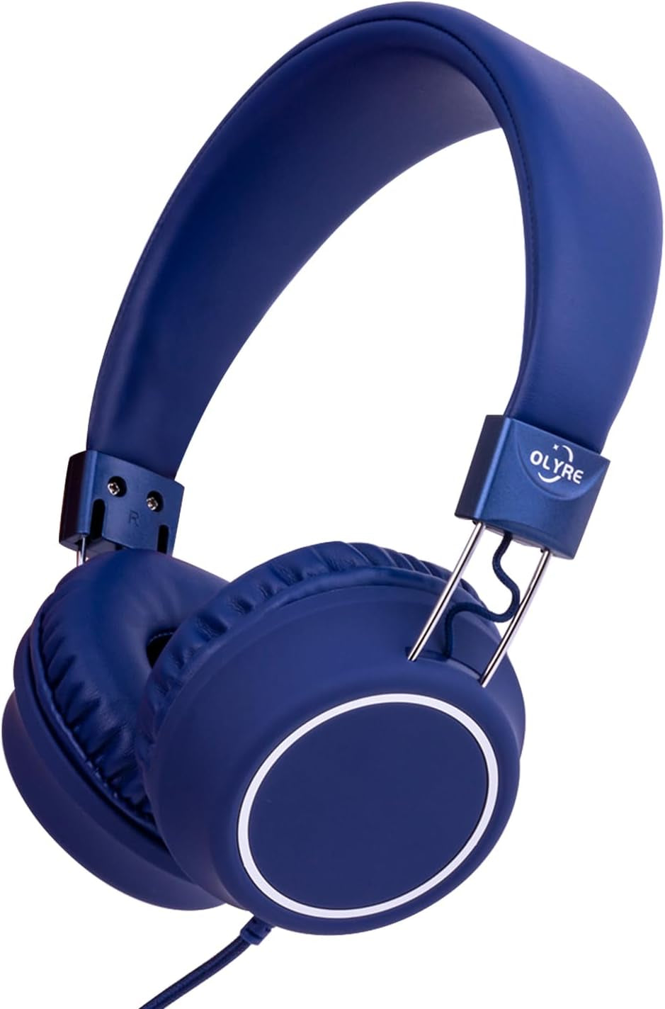 Wired Kids Headphones with Microphone and In-Line Control, Lightweight and Foldable Design for School Use - Compatible with Tablets, Chromebooks, and iPads in Green/Purple