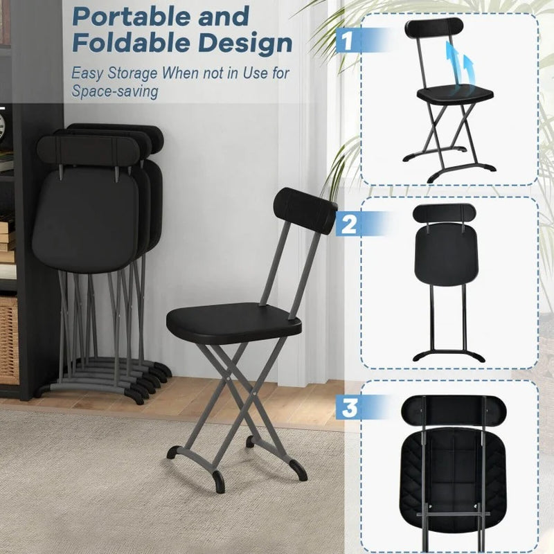 Outdoor Folding Chair Set - 2 Pieces with Durable Frame and Ergonomic Backrest