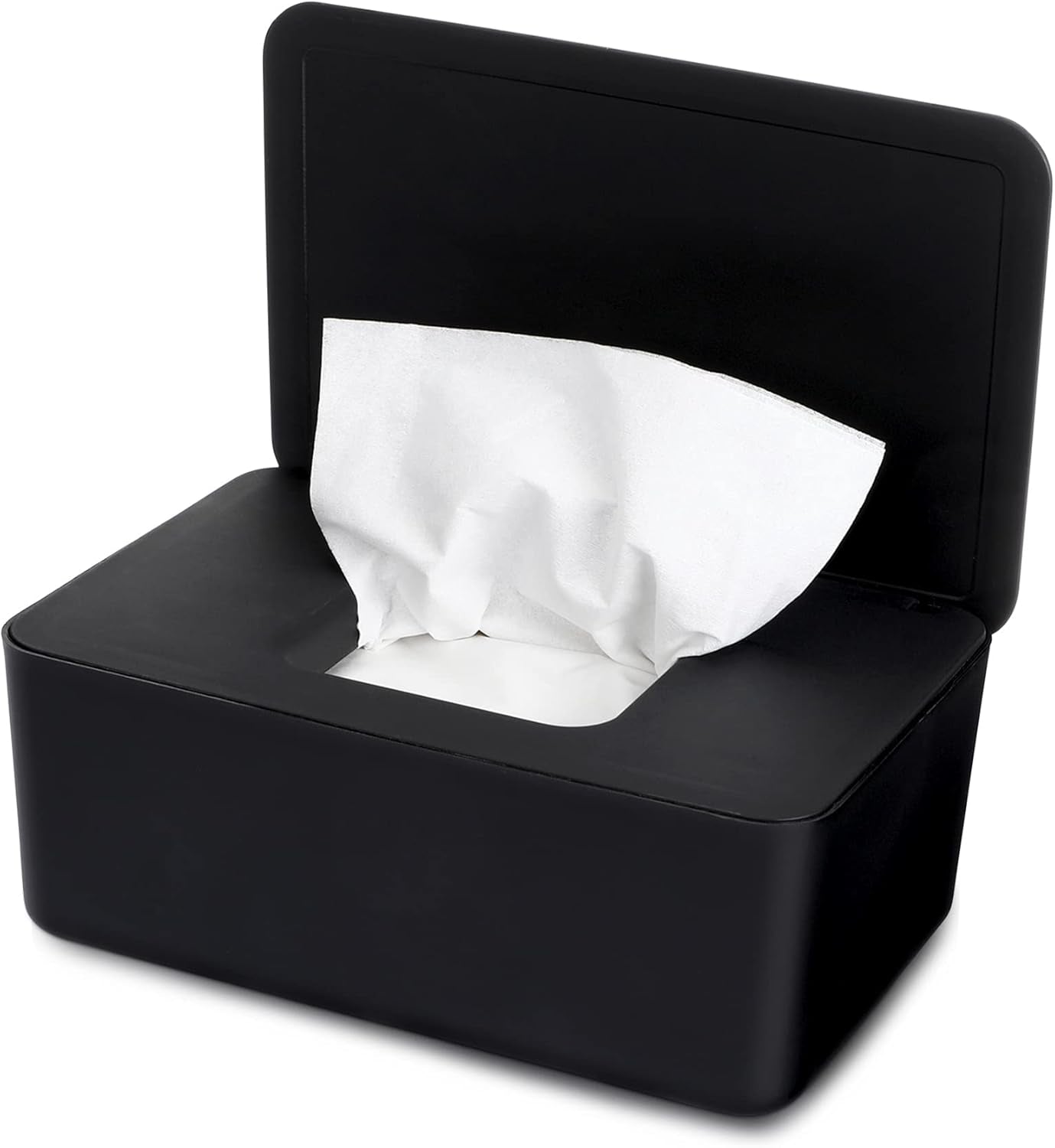 Wipes Dispenser - Large Capacity Baby Wipes Holder - Silicone Non-Slip Pad, Dustproof Tissues Wipes Case with Lid