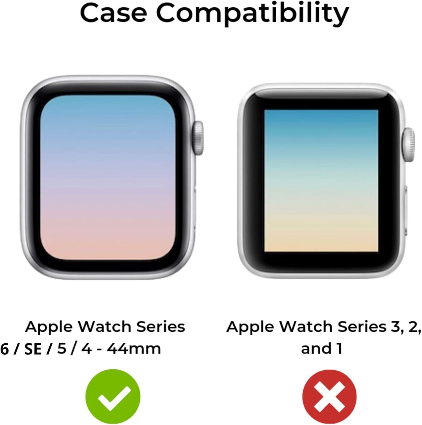 Compatible with Apple Watch 44Mm Bumper Case, Quattro Series Rugged Case - Apple Watch SE, IWatch Series 6 5 4, Military Grade Durable Protective Cover, Flexible Shock Proof, Black