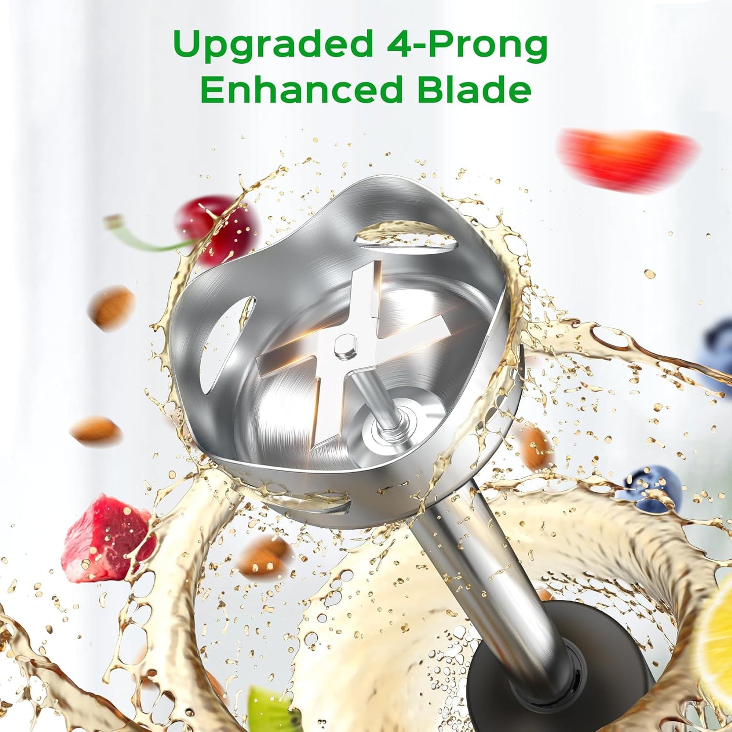 High-Performance 1000W Electric Immersion Blender with 21 Speed Settings and Turbo Mode, 5-in-1 Handheld Blender Set