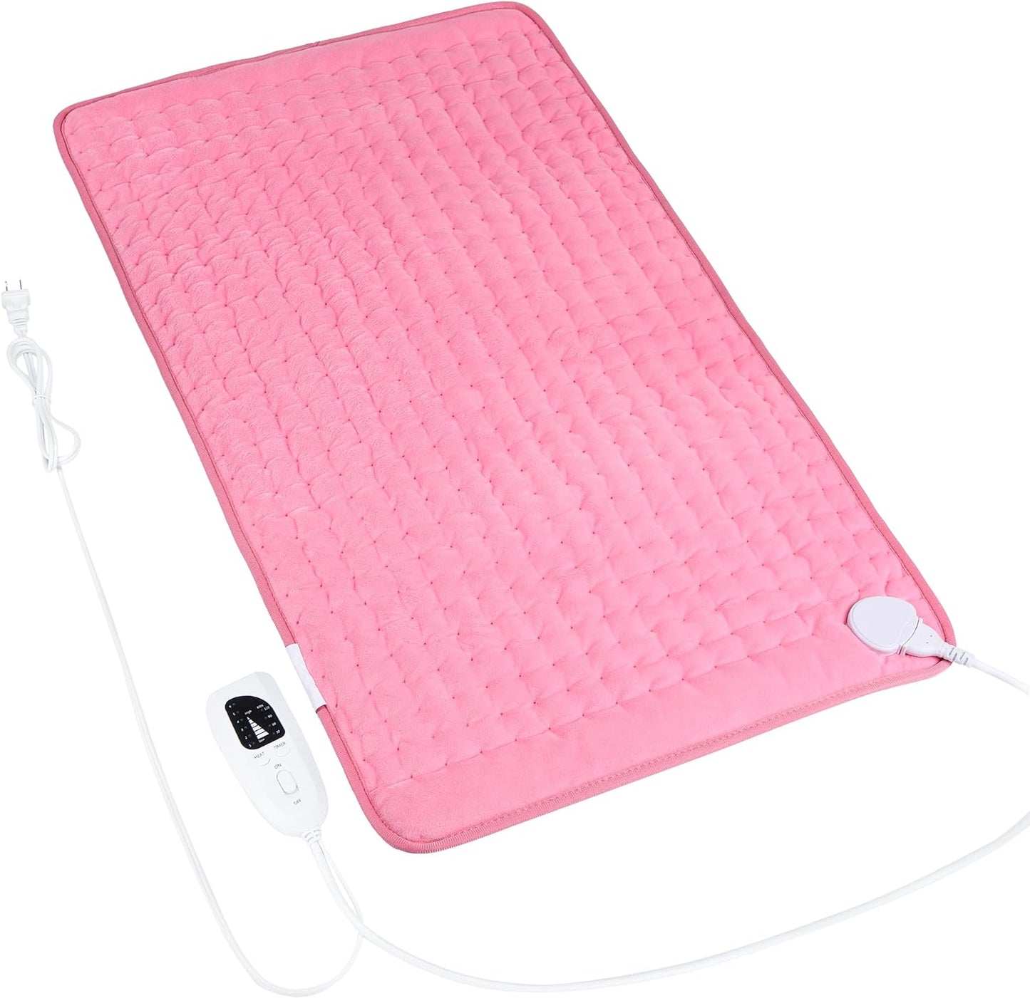 Electric Heating Pad with Moist and Dry Heat Options, Adjustable Temperature and Timer Settings