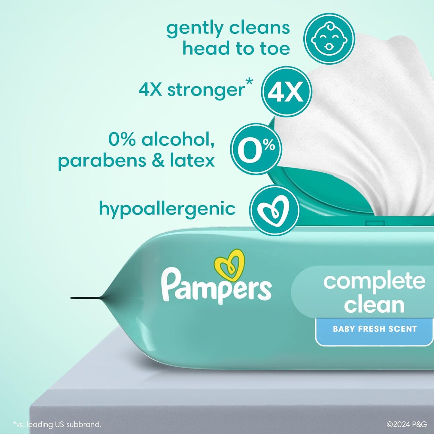 Complete Clean Baby Wipes - Fresh Scent 3X Pop-Top Packs 216 Count