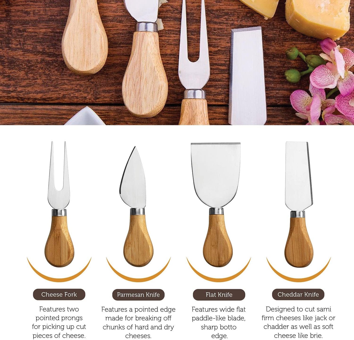 Charcuterie Board - Bamboo Cheese Board and Charcuterie Boards Gift Set with Knife for Entertaining, Bridal Shower Gifts, Wedding Gifts for Couples 2025, House Warming Gifts New Home