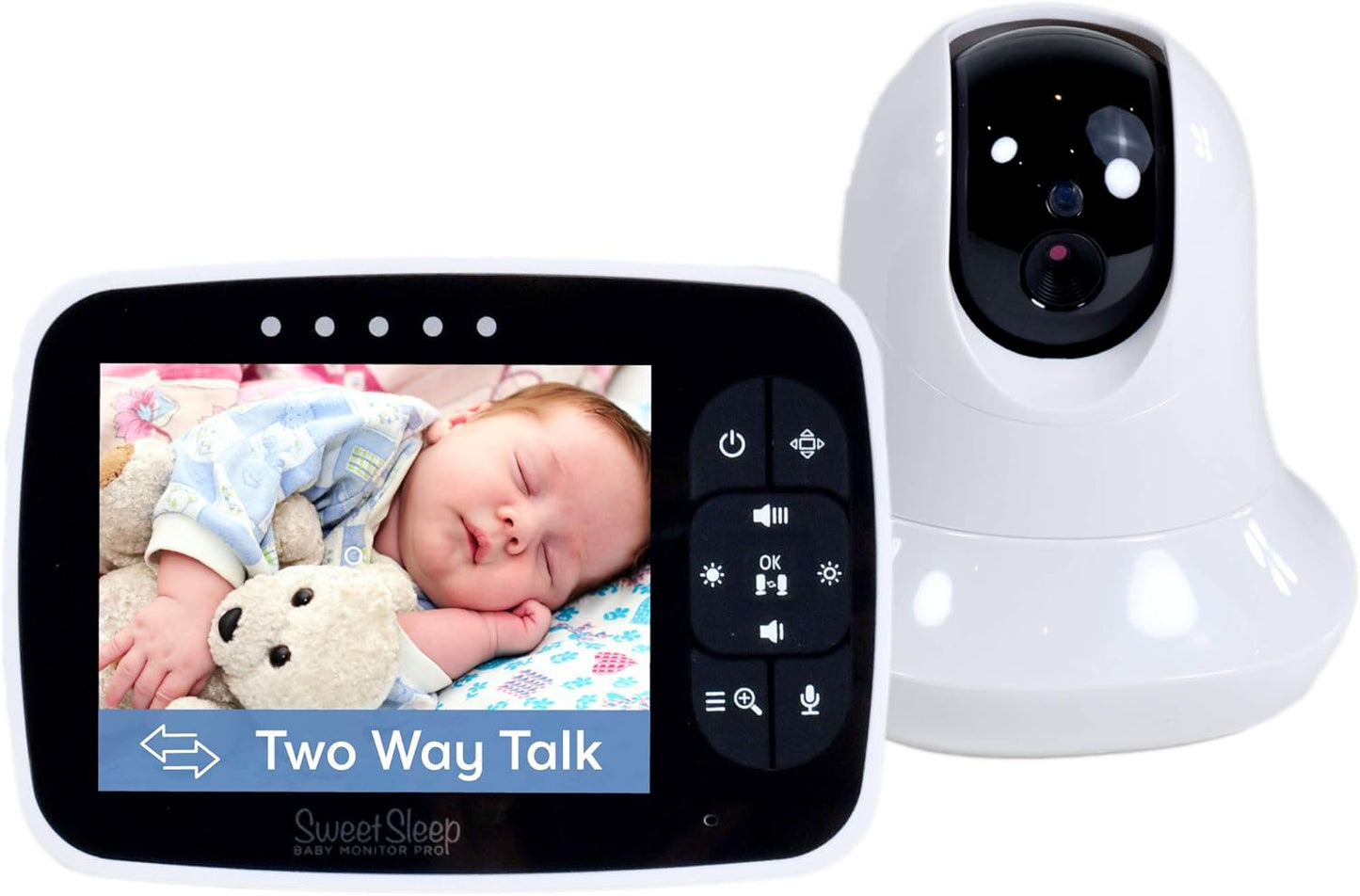 Baby Monitor with Camera - Superior Image and Sound Quality, Night Vision Capability, Temperature Display, and Pan-Tilt-Zoom Functionality