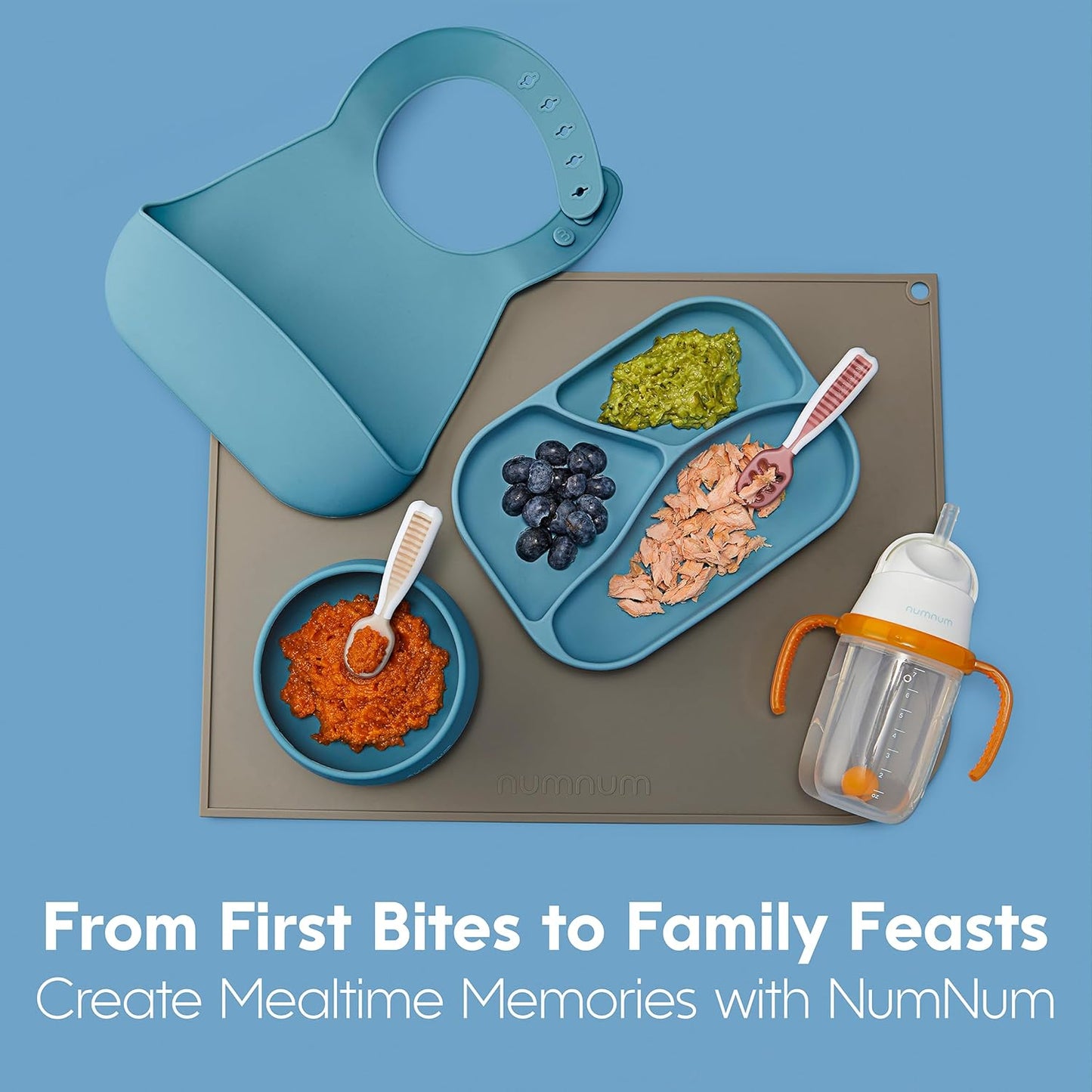 Pre-Spoons Baby Spoon Set (Stage 1 & 2) | BPA-Free Silicone Self-Feeding Utensils | Suitable for Ages 6+Months