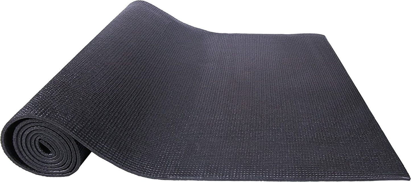 High-Density 1/4-Inch Anti-Tear Yoga Mat with Carrying Strap and Blocks, Available in Multiple Colors
