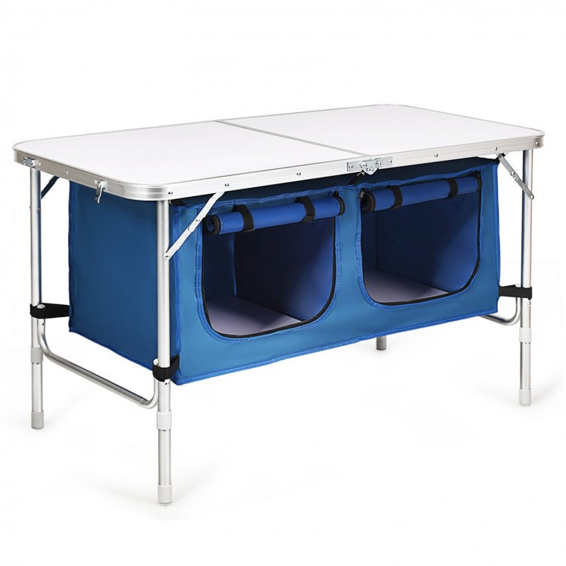 Height-Adjustable Portable Camping Table
