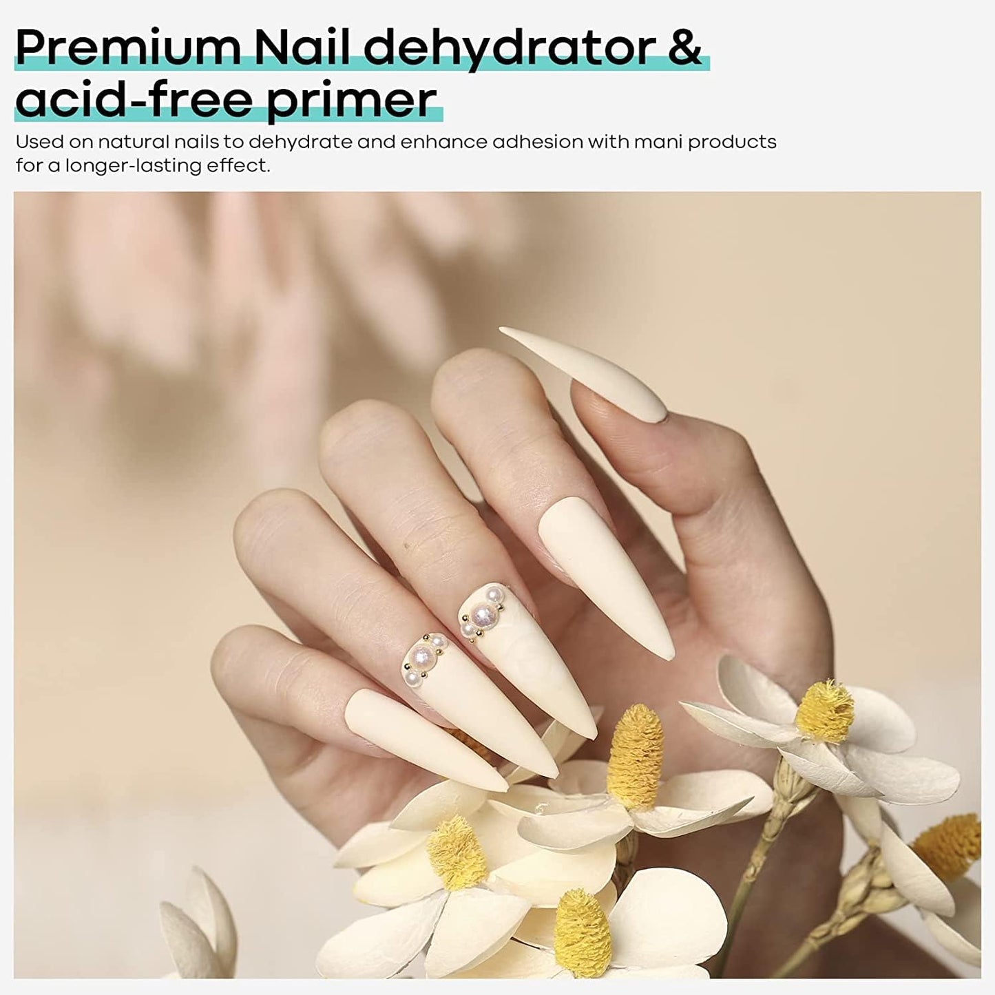 Professional Nail Primer for Natural Nail Preparation and Superior Bonding of Gel Nail Polish - 15ml