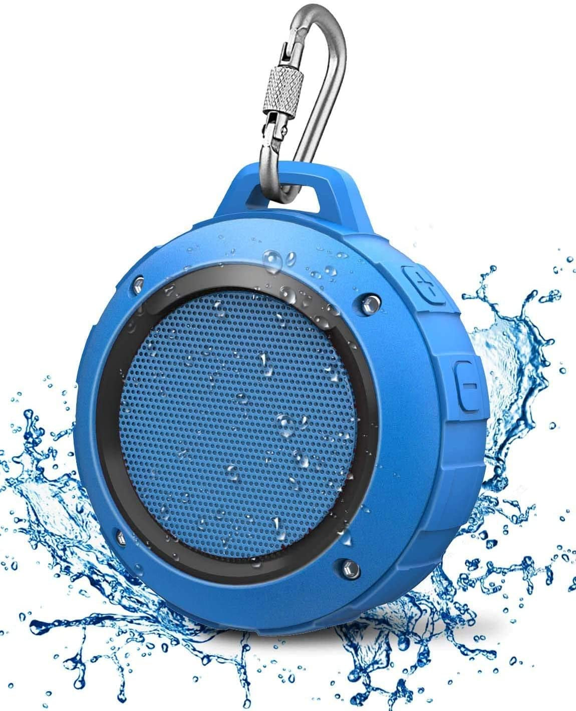 Outdoor Waterproof Bluetooth Speaker - Portable Mini Shower Speaker with Subwoofer and Enhanced Bass, Built-in Microphone (Black)