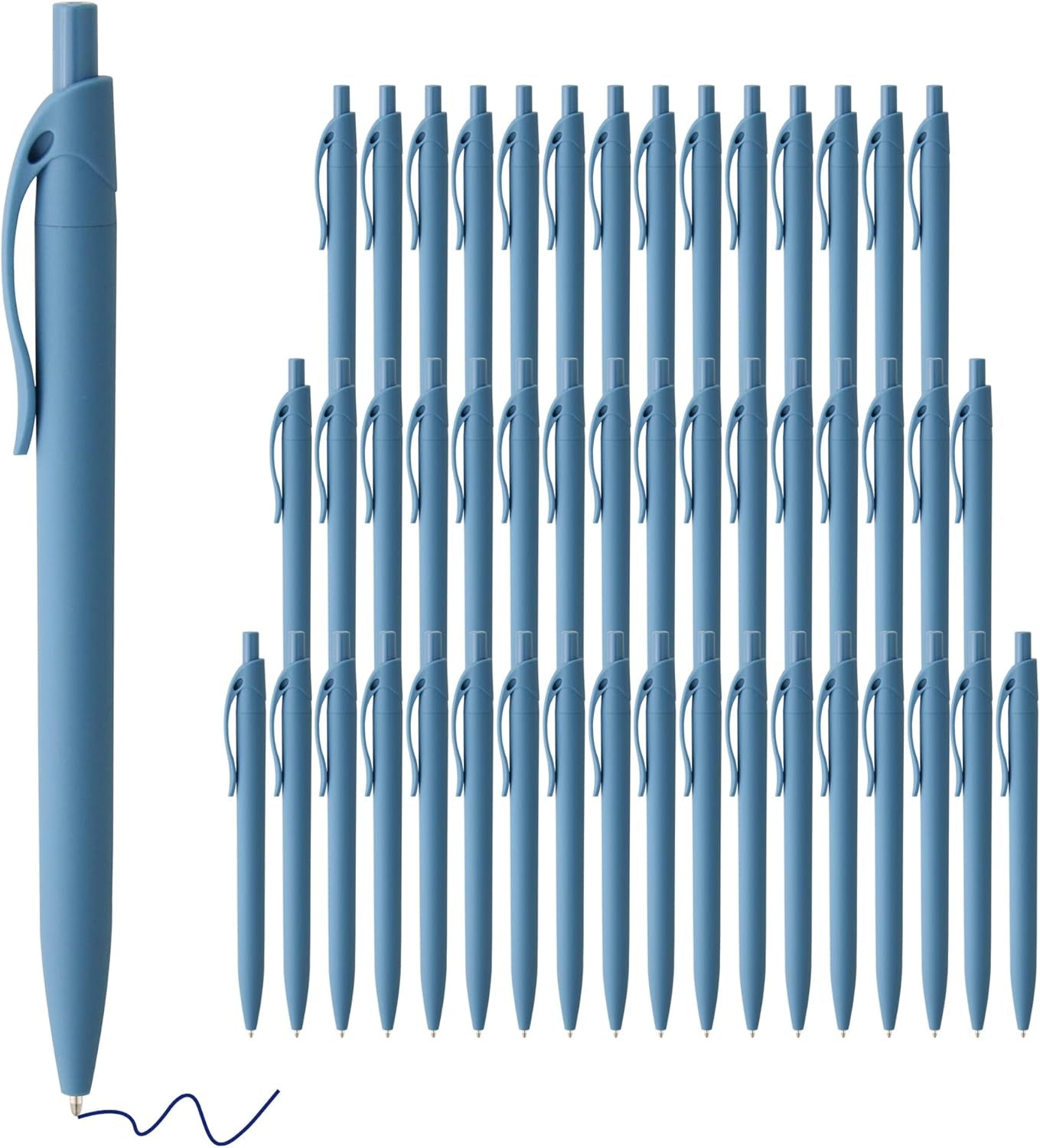 Pens Bulk, 50 Pack No Bleed Black Click Pens, Wholesale Retractable Ballpoint Pens, Pens Medium Point, Smooth Ink Pens, 1.0MM Black Ink