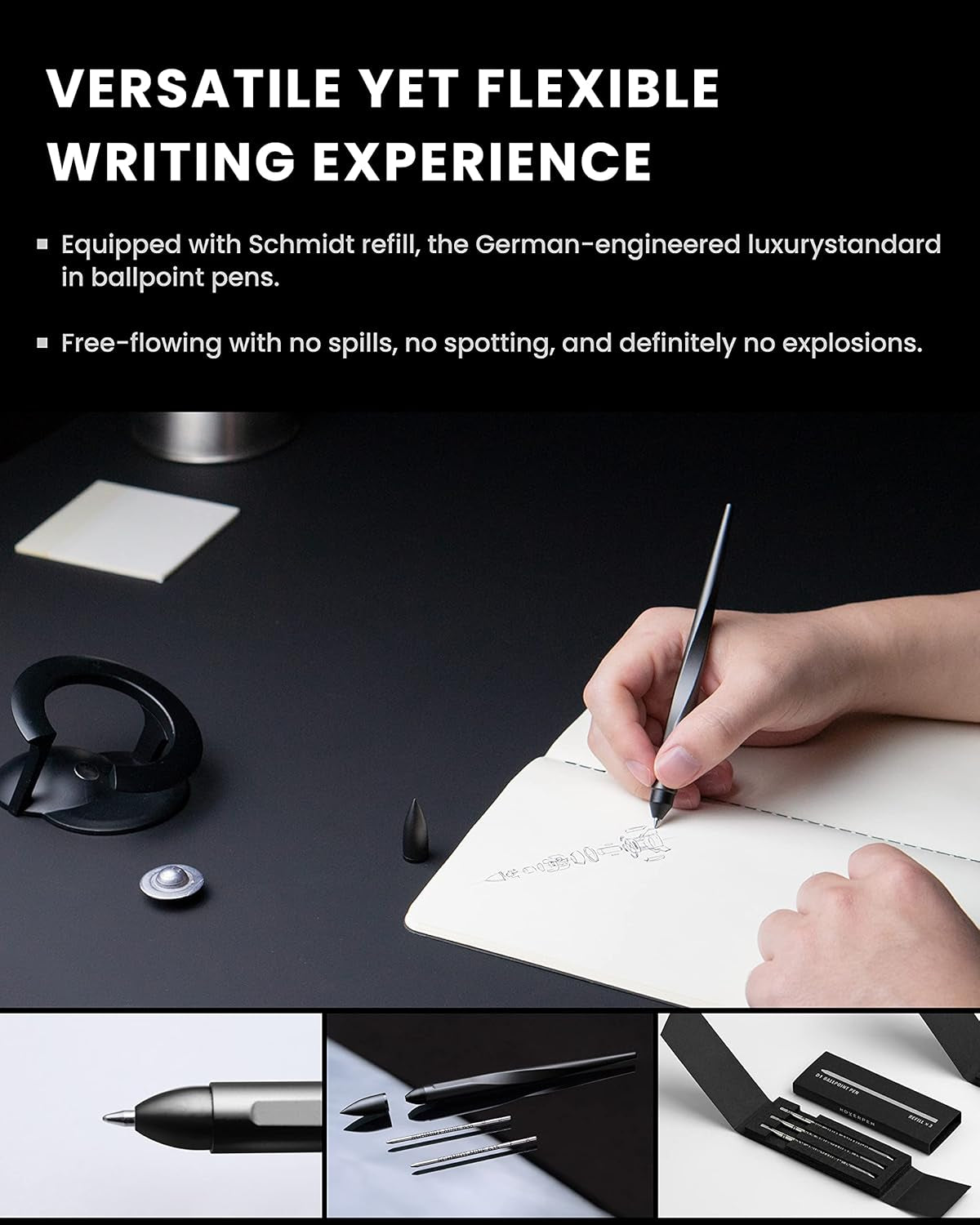 Executive Pen Crafted from Aerospace Alloys, Innovative Design, Free-Spinning Mechanism