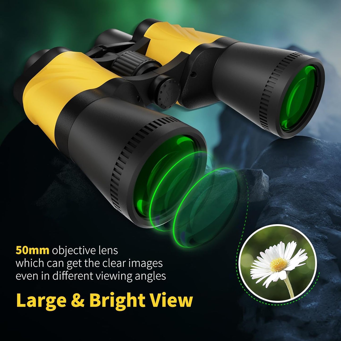 High-Power 20x50 Binoculars for Adults – Waterproof with BAK4 Prism and Multi-Layer Coated Lenses