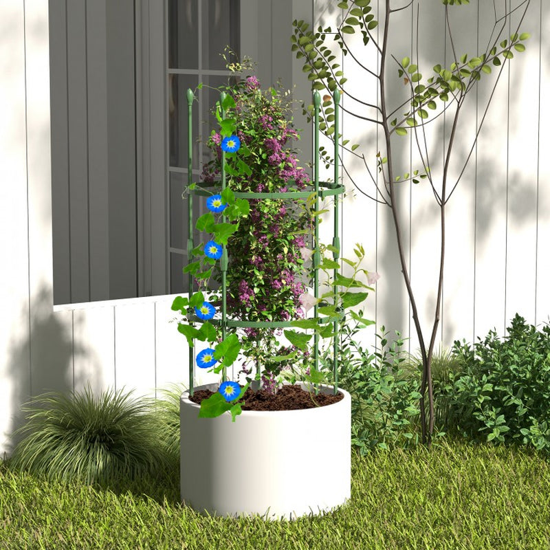 3-Pack Garden Trellis Plant Support Stands, 40/60 Inches Tall with Clips and Ties