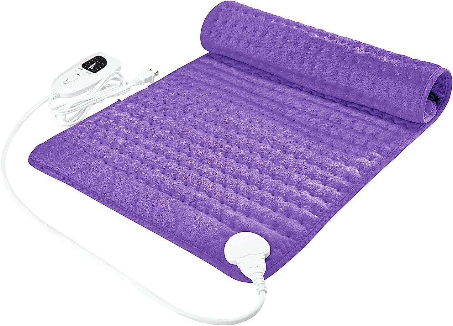 Electric Heating Pad with Moist and Dry Heat Options, Adjustable Temperature and Timer Settings