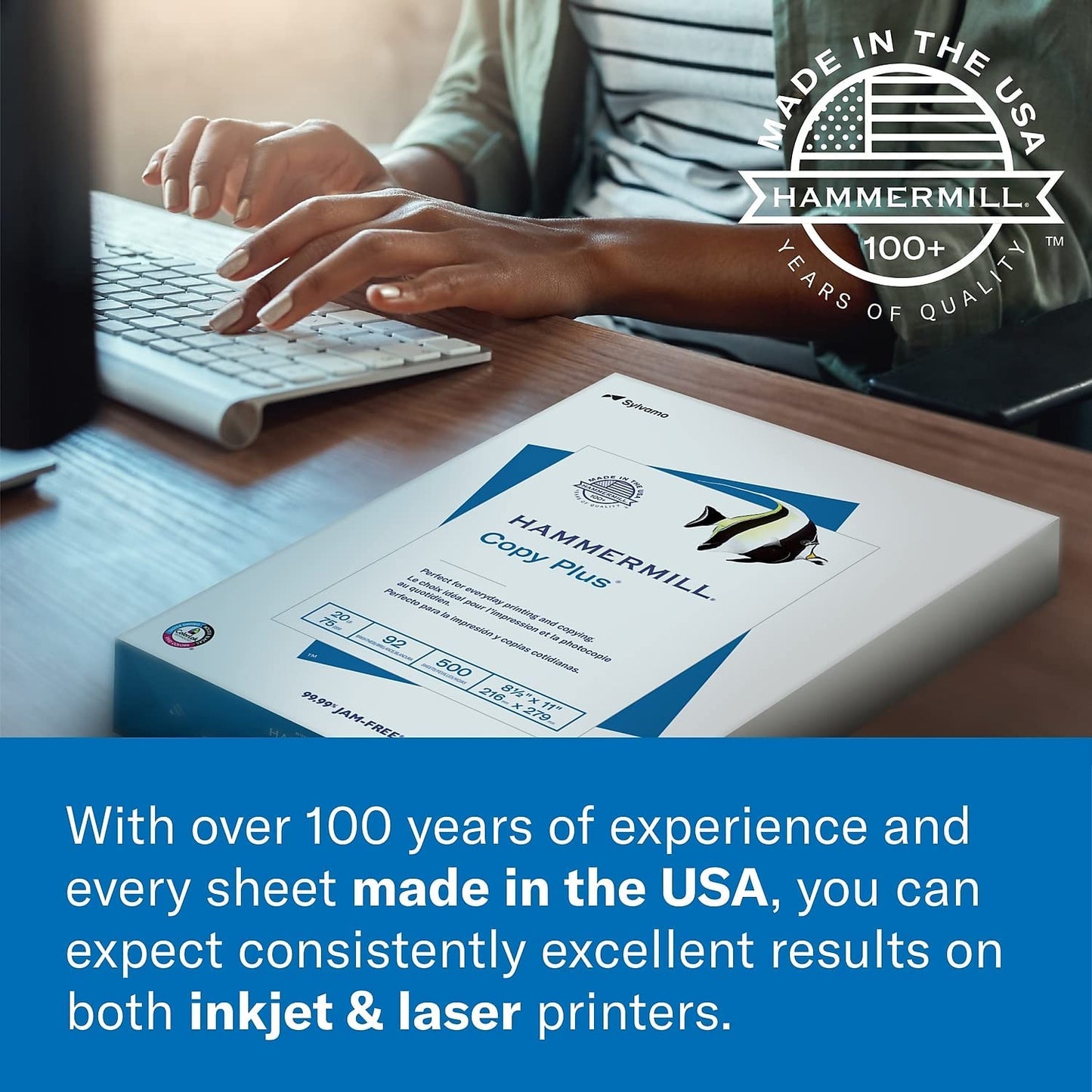 Printer Paper, 20 Lb Copy Paper, 8.5 X 11 - 3 Ream (1,500 Sheets) - 92 Bright