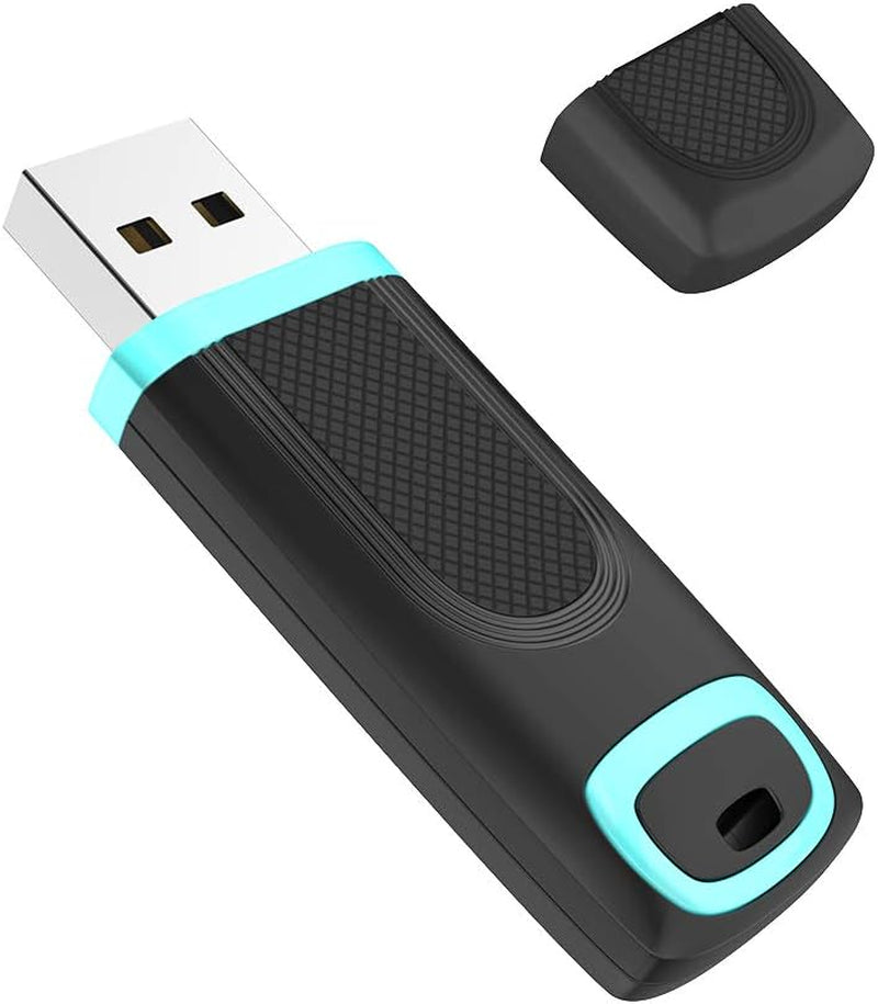 256GB USB 3.0 Flash Drive with Cap Design, Up to 100MB/s Read Speed, Cyan