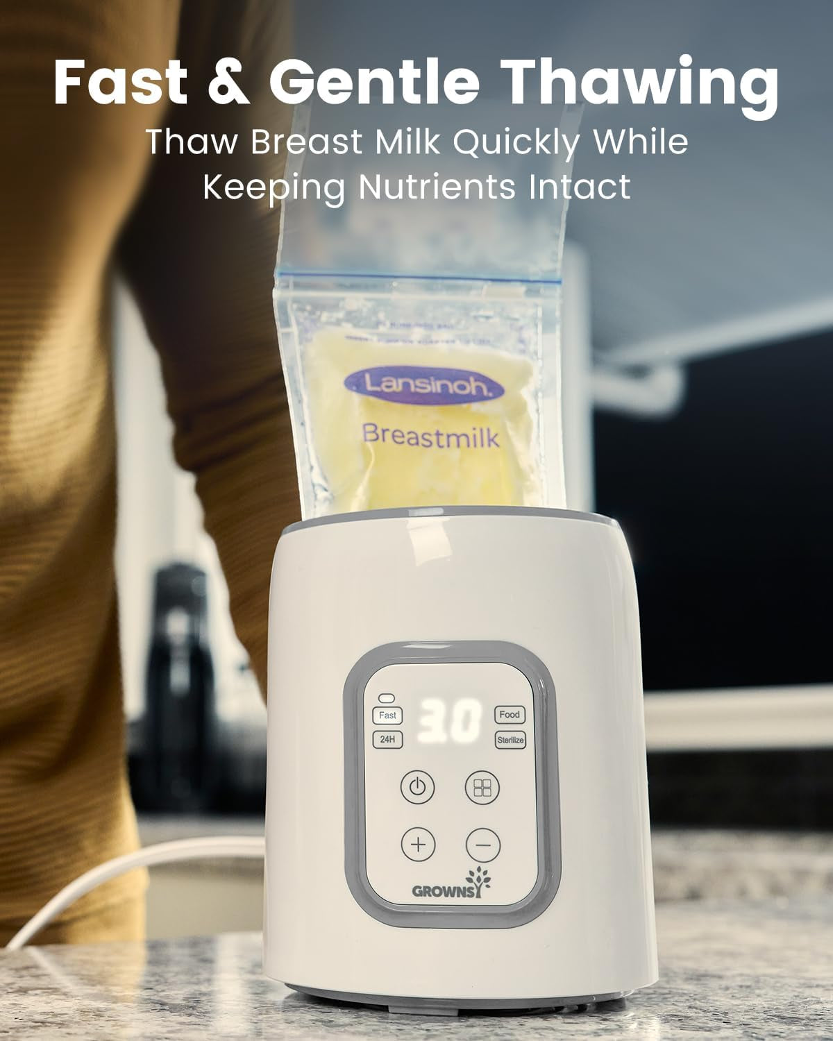 8-in-1 Rapid Baby Bottle Warmer - LCD Timer and Precise Temperature Control for Breastmilk and Formula