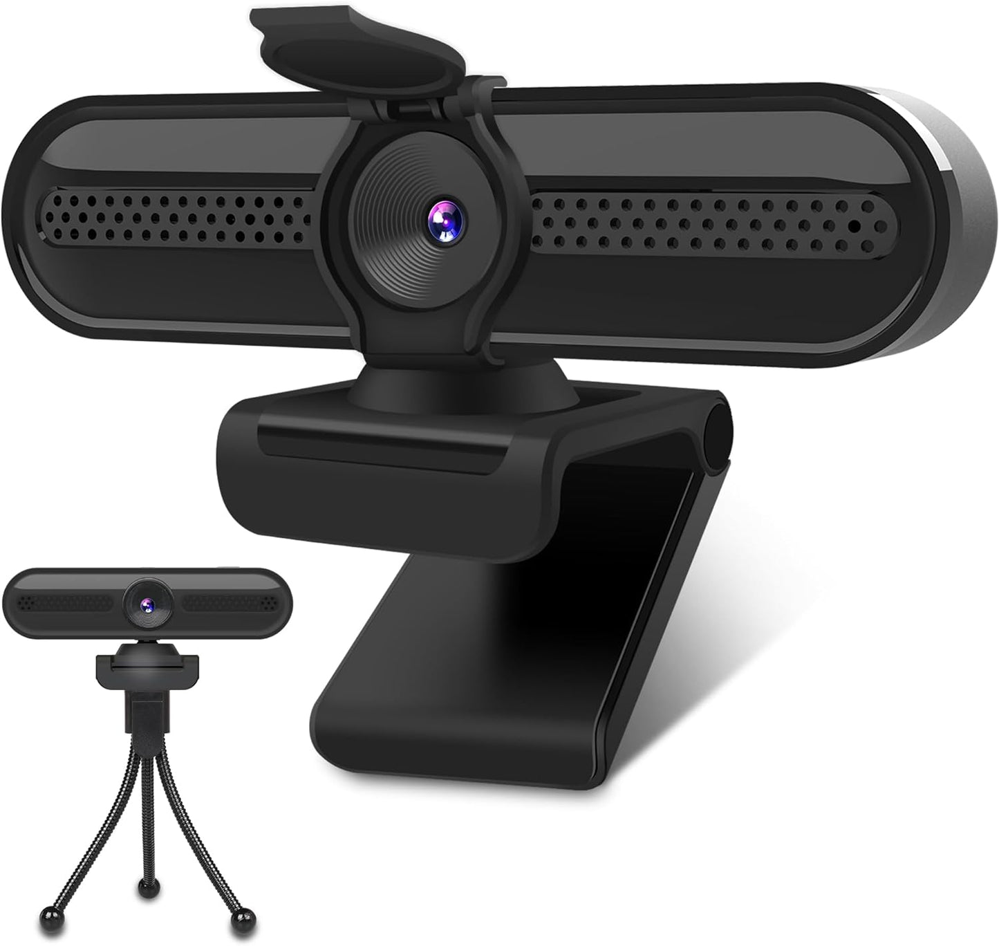 2K High-Definition Webcam with 30FPS Streaming, 1080P at 60FPS, Autofocus, Dual Noise-Cancelling Microphones, and Tripod