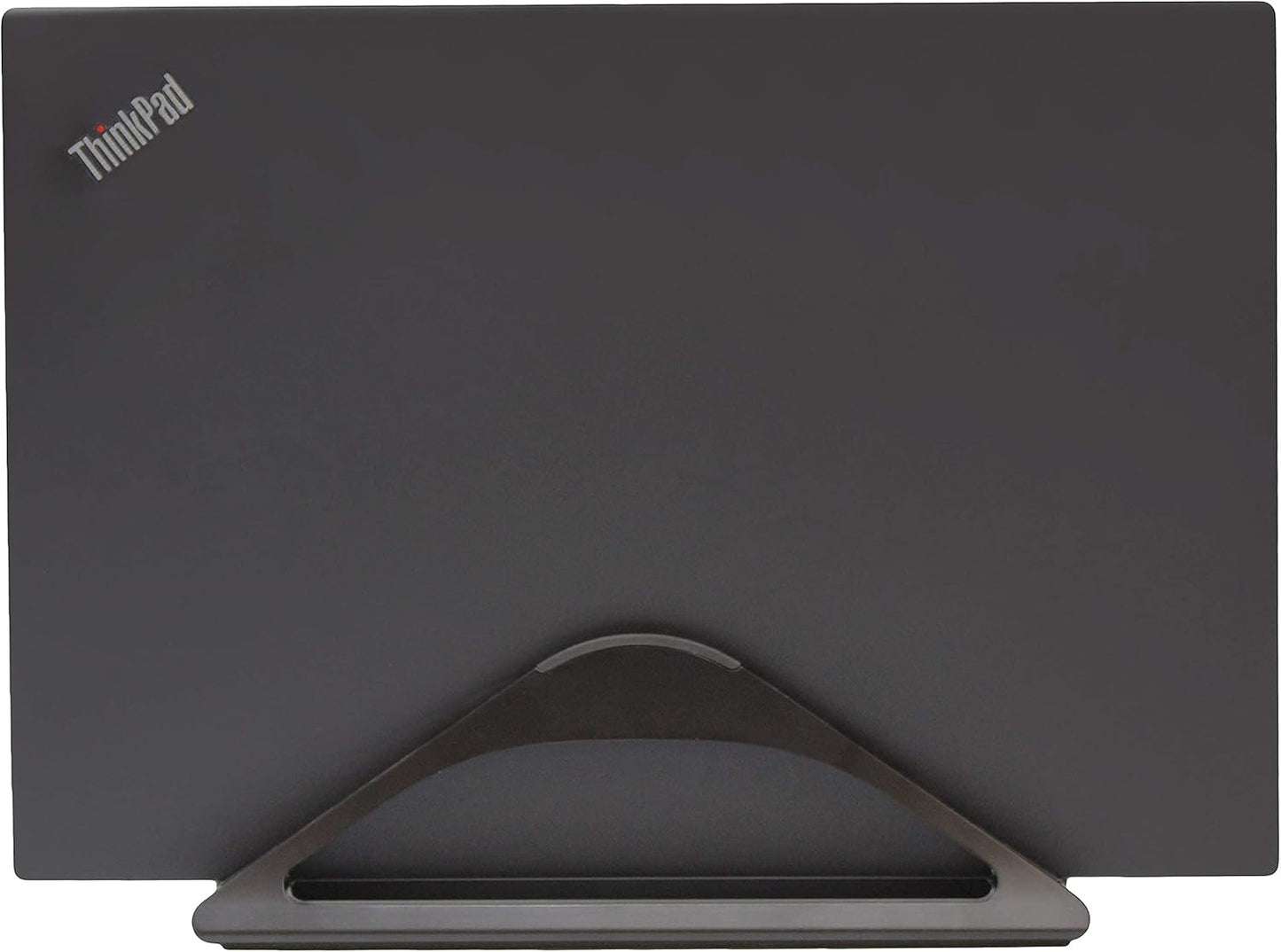 Vertical Laptop Stand for Desks (Matte Black) | Adjustable Holder to Dock Apple Macbook, Macbook Pro, and Other Laptops to Organize Work & Home Office