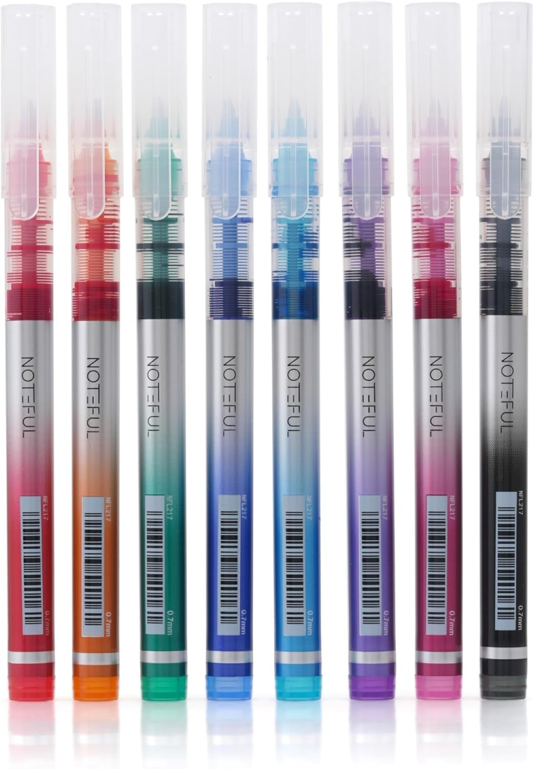 Liquid Ink Rollerball Pens, Multi Colored 0.7Mm Medium Point Tip, Rolling Pen for Drawing, Coloring, Journaling and Smooth Writing (8 Pcs)