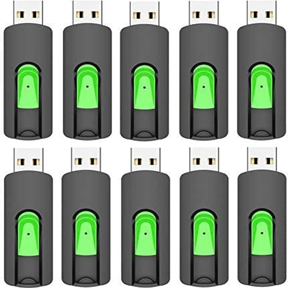 64GB USB 2.0 Flash Drive - Green Memory Stick for Data Storage and Transfer