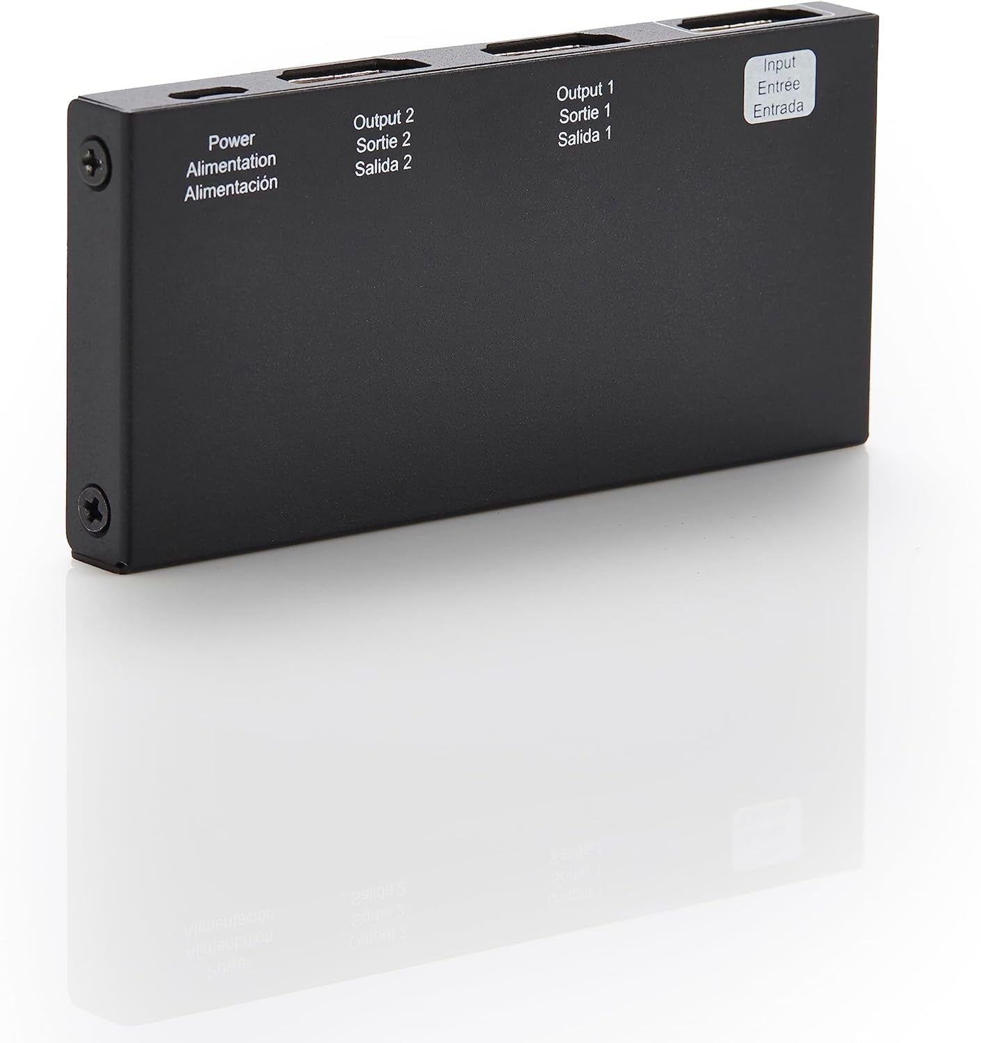 HDMI Splitter 1x2, 4K@30Hz Dual Monitor Support, Mirroring Function, Black