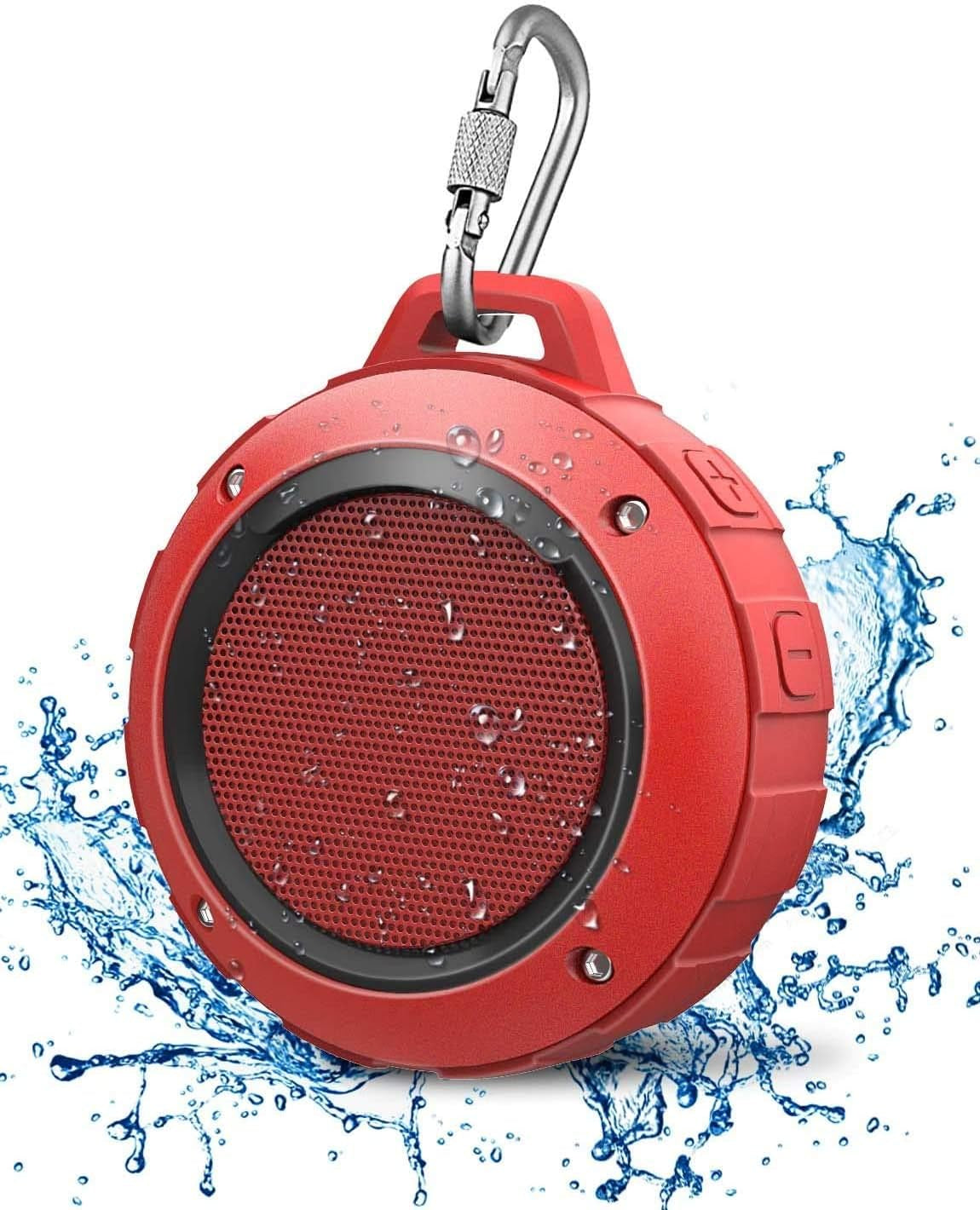 Outdoor Waterproof Bluetooth Speaker - Portable Mini Shower Speaker with Subwoofer and Enhanced Bass, Built-in Microphone (Black)