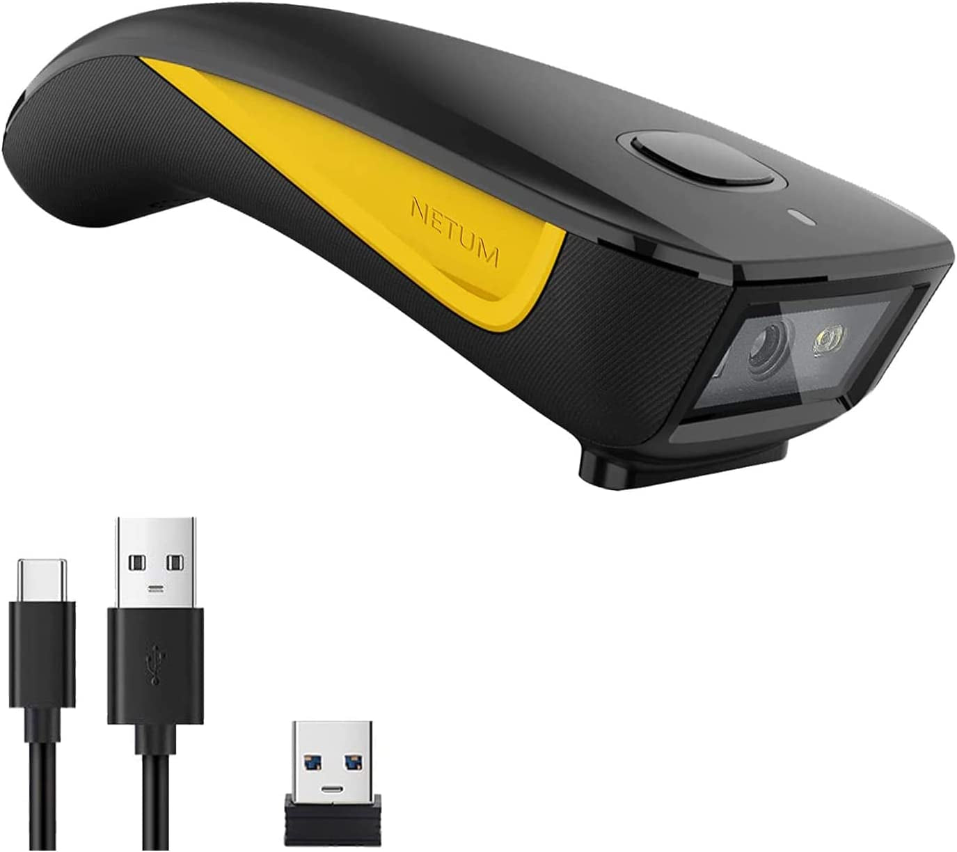 QR Code & Barcode Scanner - Compact Bluetooth-Compatible USB 1D/2D Image Reader for Inventory Management - C750