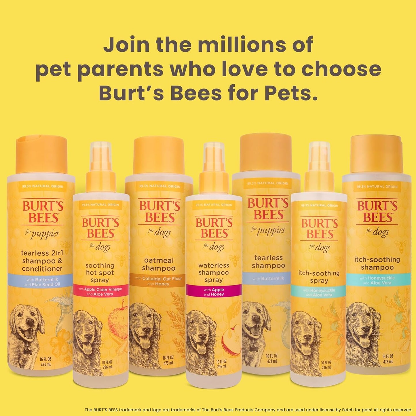 Natural Tearless 2-in-1 Shampoo, Conditioner - Puppies | Enriched Buttermilk, Linseed Oil | Gentle Formula