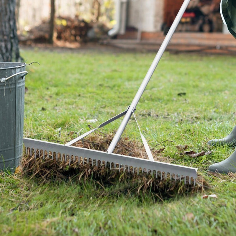 Professional Aluminum Rake with 36-Inch Wide Head and 68-Inch Handle