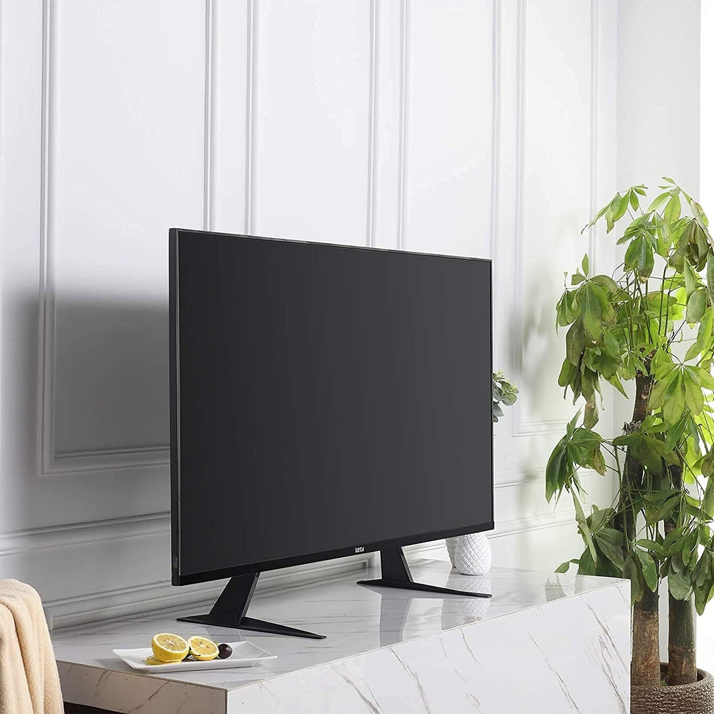 Universal TV Stand with Adjustable Metal Legs for 22-65 Inch Flat and Curved Screens, VESA 75x75mm to 800x400mm