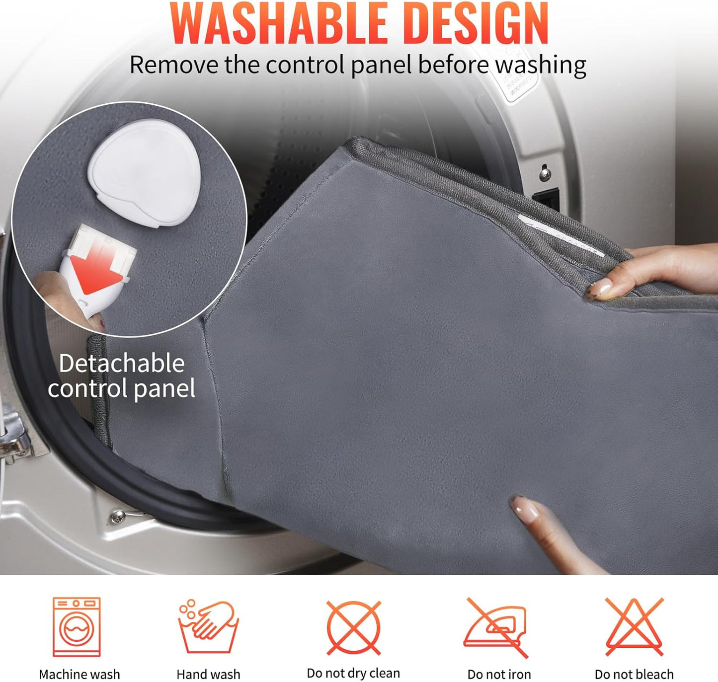 Heating Electric Pads - Back, Neck, Shoulders, Abdomen, 20"X27" Electric Heat Pad,10 Heating Levels, Auto Shut Off