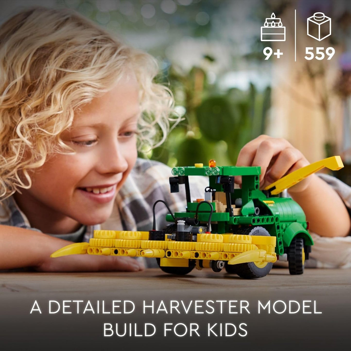 Technic John Deere 9700 Forage Harvester Tractor Toy, Buildable Farm Toy for Imaginative Play, Kids Truck Gift for Boys and Girls Ages 9 and up Who Love Farming Vehicles, 42168