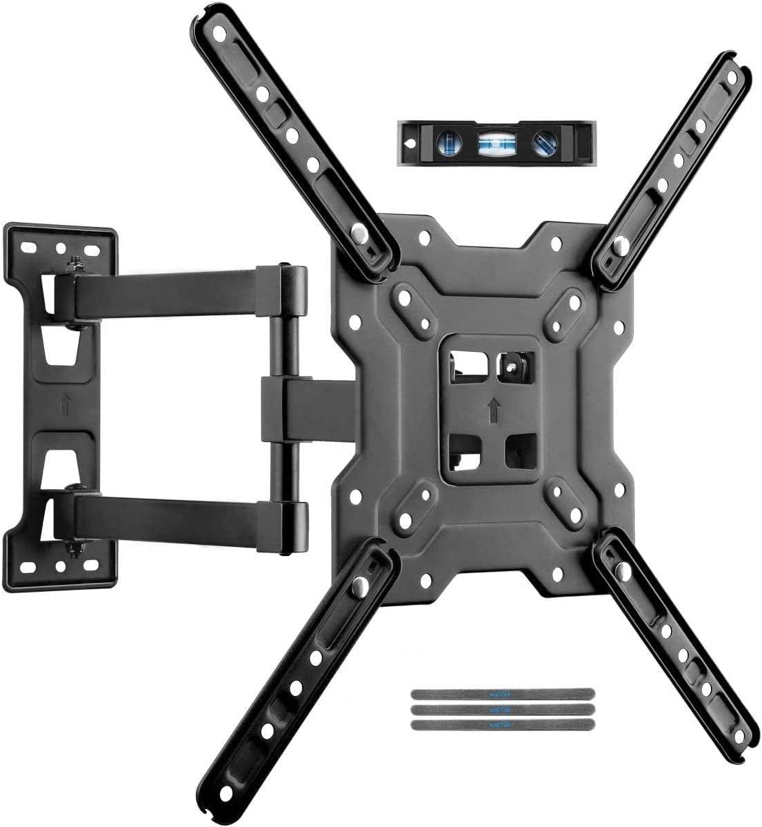 Adjustable TV Wall Mount with Swivel and Tilt Function for 32-55 Inch TVs up to 70 lbs, VESA 400x400 mm