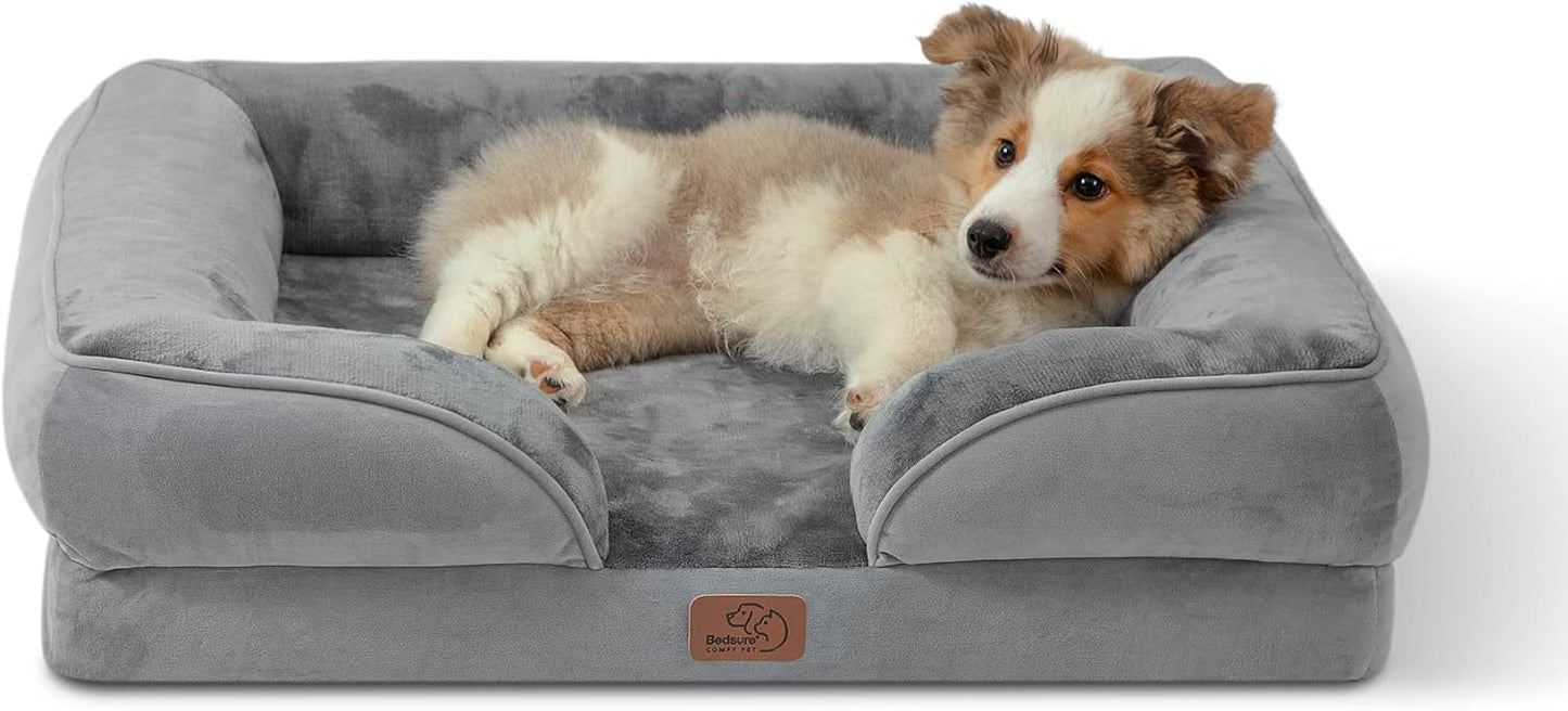 Orthopedic Dog Bed - Waterproof Foam Sofa, Removable Washable Cover, Nonskid Bottom, 28x23x7 Inch