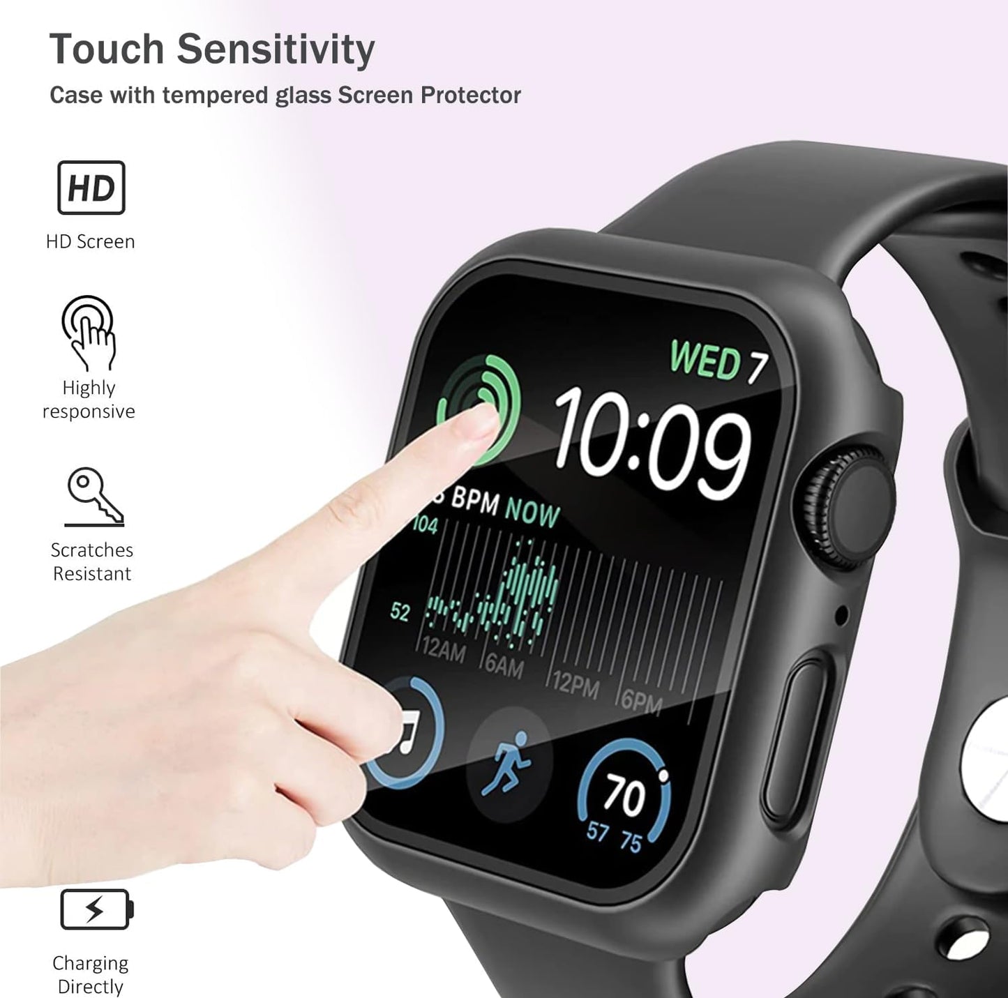 12 Pack Case for 46Mm Apple Watch Series 10, with Tempered Glass Screen Protector Full Scratch-Resistant Protective Cover Bumper for Apple Watch Series 10 46 Mm 2024