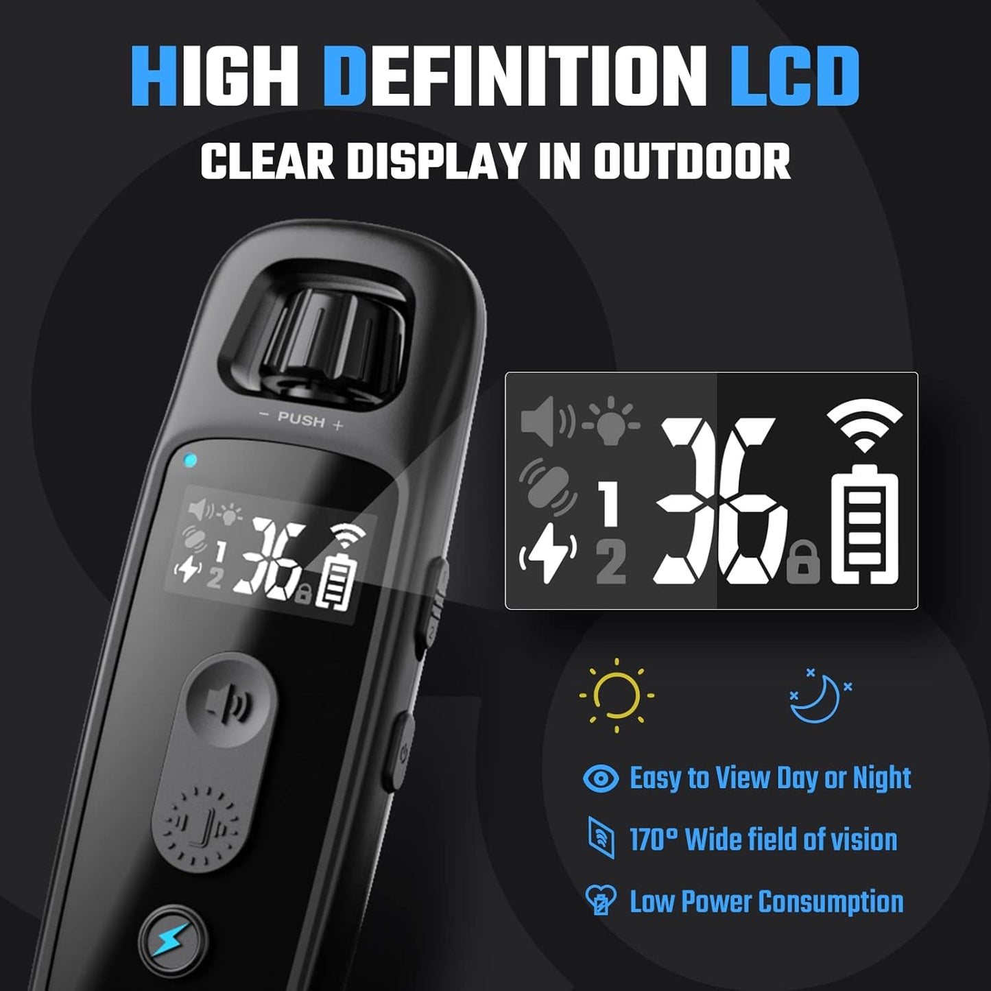 3300 Ft Remote Dog Training Collar - 5 Training Modes, 88 Levels, Waterproof Design - Small, Large Dogs (15-120 lbs)